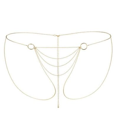 Цепочка трусики Bijoux Indiscrets Magnifique Bikini Chain - Gold, украшение на тело