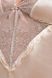 Сорочка приталенная с чашечками LOTUS CHEMISE cream - Passion Exclusive, трусики, Бежевый, S\M