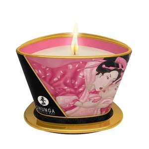 Массажная свеча Shunga Massage Candle - Rose Petals (170 мл) с афродизиаками