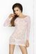 Прозрачная сорочка с длинным рукавом YOLANDA CHEMISE pink - Passion, трусики, Розовый, L\XL