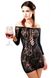 Платье-сетка с декольте Anne De Ales FETISH DINNER Black, спущенное плечо, Черный, S\M