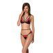 Комплект белья Passion PEONIA SET XXL/XXXL red, бра, трусики