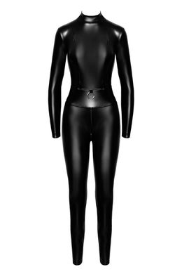 Комбінезон Noir Handmade F319 Caged wetlook catsuit with zippers and ring - 3XL