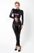 Комбінезон Noir Handmade F319 Caged wetlook catsuit with zippers and ring - 3XL