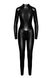 Комбінезон Noir Handmade F319 Caged wetlook catsuit with zippers and ring - 3XL