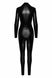 Комбинезон Noir Handmade F319 Caged wetlook catsuit with zippers and ring, 3XL