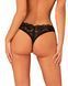 Мереживні стрінги Obsessive Donna Dream crotchless thong XS/S Black, відкритий доступ