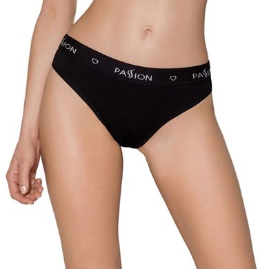 Трусики-слипы из хлопка с эластаном Passion PS004 PANTIES, black, Черный, XL