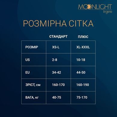 Платье-бодистокинг Moonlight Plus Model 03 XL-XXXL Black, миди, длинный рукав