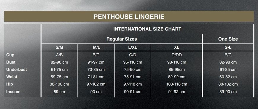 Приталенная сорочка-сетка со стрингами Penthouse - All Yours Black L/XL