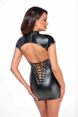 Платье Noir Handmade F309 Fantasy wetlook mini dress with lace up back, 3XL