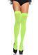 Плотные неоновые чулки Leg Avenue Nylon Thigh Highs Neon Green, one size