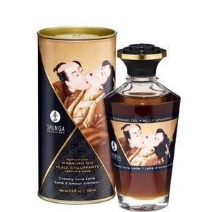 Розігрівальна олія Shunga Aphrodisiac Warming Oil &ndash; Creamy Love Latte (100 мл) без цукру, смачна