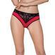 Трусики з широкою резинкою і мереживом Passion PS001 PANTIES XL, red-black