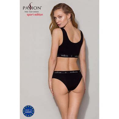 Спортивний топ з широкою гумкою Passion PS004 TOP, black, Чорний