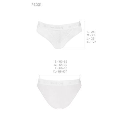 Трусики с широкой резинкой и кружевом Passion PS001 PANTIES S, white