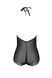 Боді Passion LEAFA BODY black, XXL/XXXL на зав'язках, м'яка чашка, низ у вигляді шортиків