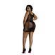 Платье-бодистокинг Moonlight Plus Model 01 XL-XXXL Black, мини, без рукавов