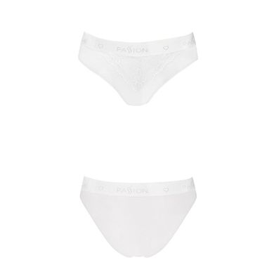 Трусики с широкой резинкой и кружевом Passion PS001 PANTIES, white, Белый, XL