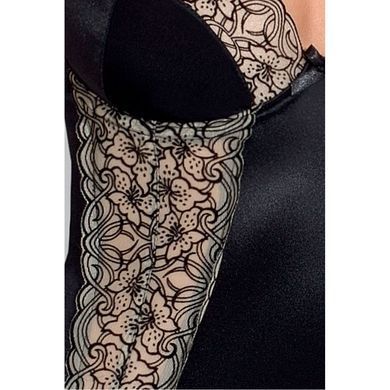Корсет із пажами Passion Exclusive MONTANA CORSET black, трусики, Чорний, L\XL
