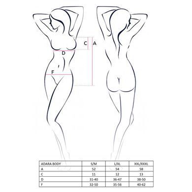 Боди монокини Passion ADARA BODY L/XL, red