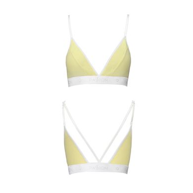 Спортивний топ з подвійними бретелями Passion PS007 TOP, yellow, Светло-желтый, L