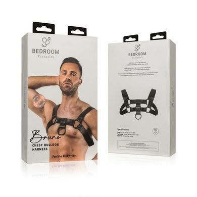 Портупея на плечі Bedroom Fantasies: Bruno Bondage Harness, чорна, Чорний