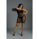 Платье-бодистокинг Moonlight Plus Model 05 XL-XXXL Black, закрытое одно плечо и рукав