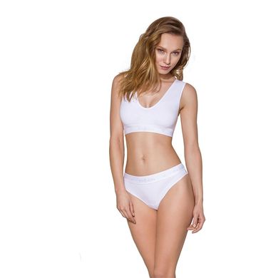 Трусики-бразилиана из хлопка Passion PS005 PANTIES, white, Белый, XL