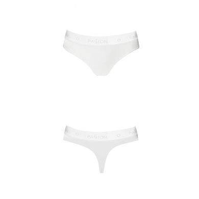 Трусики-бразиліана з бавовни Passion PS005 PANTIES, white, Білий