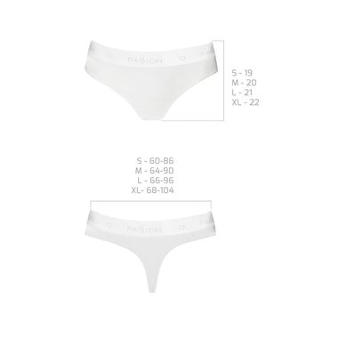 Трусики-бразилиана из хлопка Passion PS005 PANTIES, white, Белый, XL