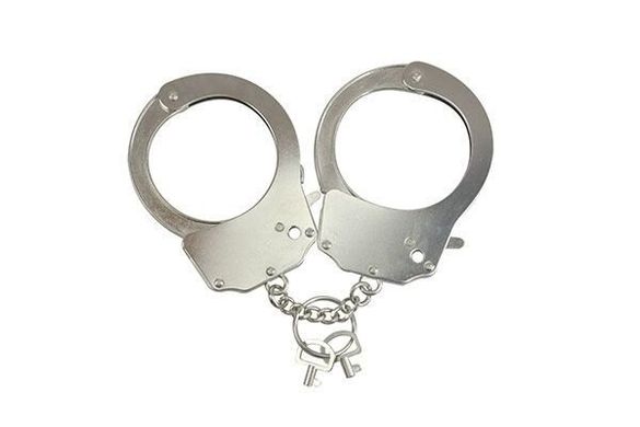 Металллический наручники с замком Furry Beginner's Handcuffs Purple
