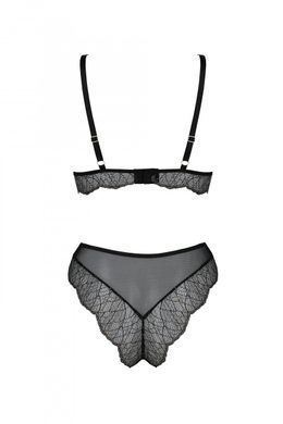 Комплект Passion AMBERLY SET black, XXL/XXXL, бралетт и трусики бразилиана