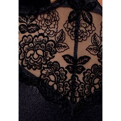 (SALE) Корсет з пажами Passion Exclusive TONYA CORSET black, трусики, Чорний, S\M