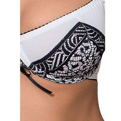 (SALE) Корсет з пажами Passion Exclusive SUELO CORSET white, трусики, шнурівка, Білий, XXL\XXXL