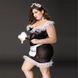 Костюм покоївки JSY &laquo;Слухняна Ельма&raquo; Plus Size Black, сукня, фартух, головний убір покоївки
