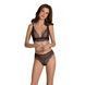 Комплект Passion AMBERLY SET black, XXL/XXXL, бралетт и трусики бразилиана