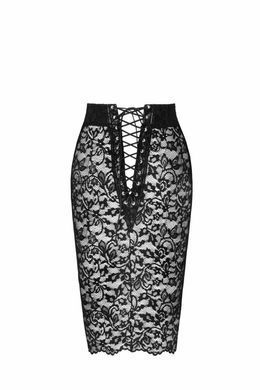 Спідниця Noir Handmade F302 Ambivalence, 3XL, black, мереживо, довжина за коліна, шнурівка ззаду