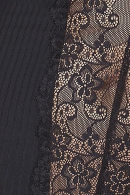 (SALE) Сорочка приталена з чашечками ZOJA CHEMISE black S/M - Passion Exclusive, трусики, Чорний, L\XL