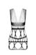 Бодістокінг-сукня Passion BS089 white, міні, плетіння у вигляді павутини