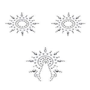 Пестіс з кристалів Petits Joujoux Gloria set of 3 - Silver, прикраса на груди та вульву