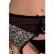 (SALE) Комплект білизни MONTANA SET black Passion Exclusive: ліф, стрінги і пояс для панчіх, Чорний, L\XL