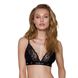 Еластичний топ з мереживом Passion PS001 TOP, black, Чорний