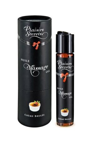 Масажна олія Plaisirs Secrets Creme Brulee (59 мл) з афродизіаками їстівна, подарункова упаковка