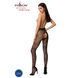 Эротические колготки-бодистокинг Passion S010 black, с доступом, геометрический рисунок
