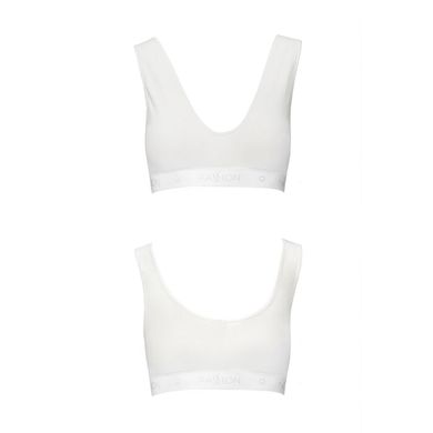 Спортивний топ з еластичної бавовни Passion PS005 TOP, white, Білий