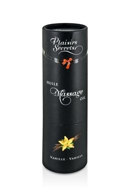Масажна олія Plaisirs Secrets Vanilla (59 мл) з афродизіаками, їстівна, подарункова упаковка