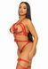 Портупея-тедді з ременів Leg Avenue Studded O-ring harness teddy S Red, екошкіра