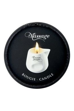 Масажна свічка Plaisirs Secrets Vanilla (80 мл) подарункова упаковка, керамічний посуд