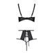Комплект білизни Passion TASMINA SET XXL/XXXL black, ліф, високі трусики з корсетом ззаду
